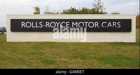 Rolls Royce Feature. A general view of the Rolls Royce factory at Goodwood in West Sussex. Stock Photo
