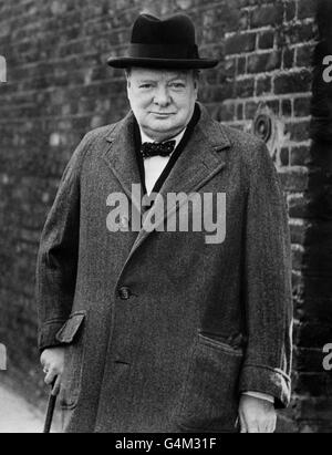 Sir Winston Churchill during the Second World War, circa 1940. Stock Photo