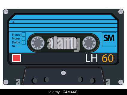 vintage audio tapes - isolated cassette Stock Photo