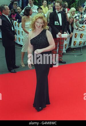 Charlie Dimmock, presenter of the television programme 'Ground Force', arrives at Grosvenor House for the British Academy Television Awards (BAFTAs) wearing a Stewart Parvin gown. She later realised that she was wearing it back-to-front. Stock Photo