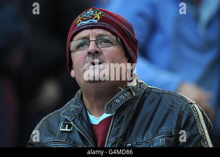 Soccer - npower Football League Championship - Coventry City v Burnley - Ricoh Arena. A Burnley fan shows his support in the stands Stock Photo