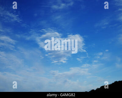 A heart-shaped cloud. Stock Photo