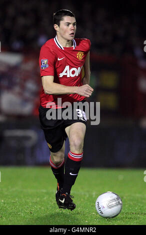 Soccer - Carling Cup - Fourth Round - Aldershot Town v Manchester United - The EBB Stadium. Michael Keane, Manchester United Stock Photo