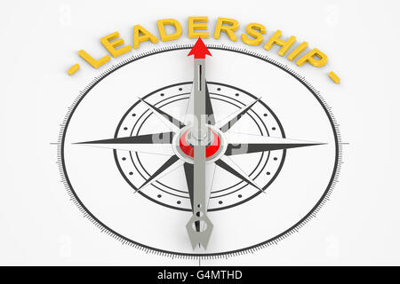 Leadership compass concept, 3D rendering Stock Photo