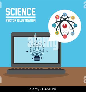 Science design. Colorfull illustration. Cartoon icon Stock Vector
