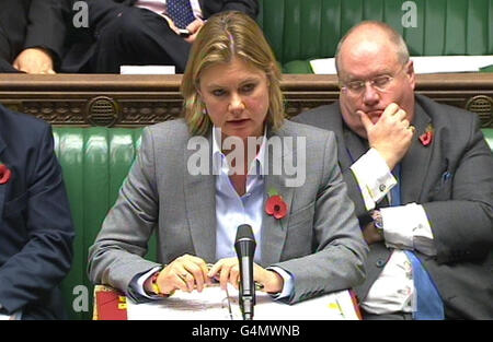 Transport Secretary Justine Greening gives a statement to the House of Commons on Friday's crash on the M5 that left seven dead and 51 injured. Stock Photo
