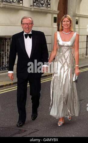 Lord David Frost and his wife Lady Frost arrive at Bridgewater House in Victoria, London, for a gala ball held two days before the wedding of Carlos Morales Quintana and Princess Alexia, daughter of King Constantine, the former King of Greece. * Wedding date is Friday, July 9 1999. Stock Photo