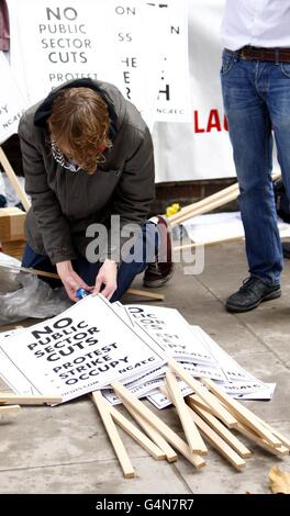 Student fees protest Stock Photo