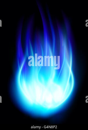 blue Fire smoke frame Stock Photo - Alamy