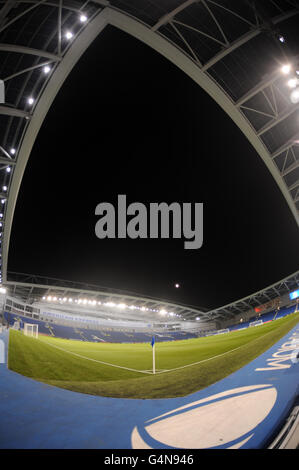 Soccer - Under 19 International Friendly - England v Denmark - AMEX Stadium. A view of Brighton and Hove Albion's American Express Community Stadium Stock Photo