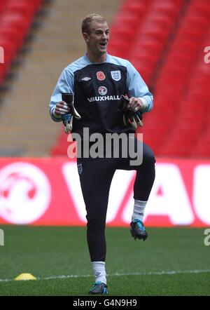 Soccer - International Friendly - England v Spain - England Training Session and Press Conference - Wembley Stadium. England's Joe Hart during the training session Stock Photo