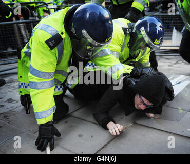 Student fees protest Stock Photo