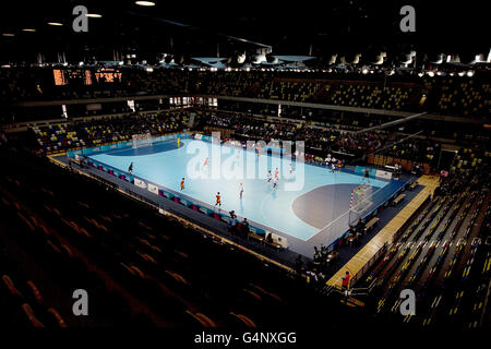 Olympics - London Handball Cup and 2012 Test Events - Day One - Olympic Park. A general view of the handball arena Stock Photo