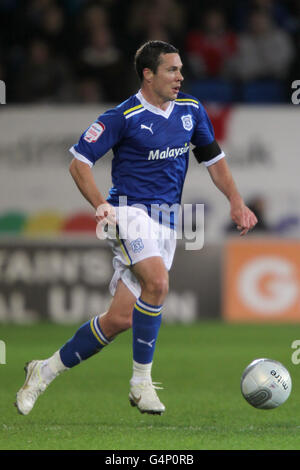 Soccer - Carling Cup - Quarter Final - Cardiff City v Blackburn Rovers - Cardiff City Stadium. Don Cowie, Cardiff City Stock Photo