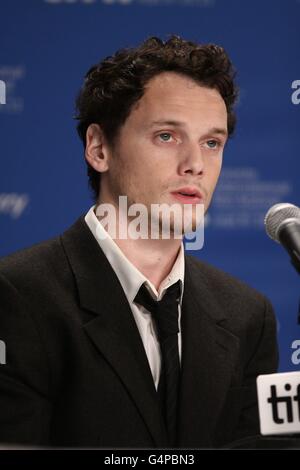 Toronto, Canada. 13th Sep, 2011. Actor Anton Yelchin attends the press conference of 'Like Crazy' during the Toronto International Film Festival, TIFF, at Bell Lightbox in Toronto, Canada, on 13 September 2011. Photo: Hubert Boesl | usage worldwide/dpa/Alamy Live News Stock Photo