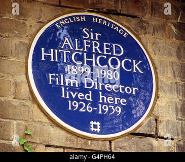 SHOWBIZ Hitchcock/Plaque 2 Stock Photo