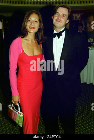 Interior Designers, Anna Ryder Richardson and Graham Wynne, from Changing Rooms attend the TVQuick Awards at the Dorchester Hotel, London. Stock Photo