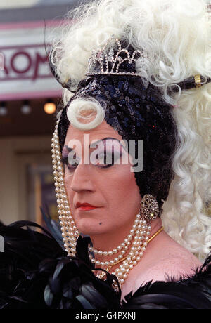 Lily Savage making her pantomime debut as the Wicked Queen in Snow White and the Seven Dwarfs at the Birmingham Hippodrome. Stock Photo