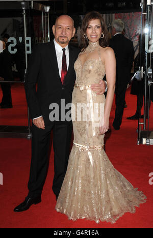 Sir Ben Kingsley wife Daniela Lavender arrive for the Royal Film Performance 2011 of Hugo at the Odeon Cinema in Leicester Square, London. Stock Photo