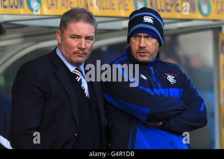 Soccer - Clydesdale Bank Scottish Premier League - Kilmarnock v Rangers - Rugby Park. Rangers manager Ally McCoist and assistant Kenny McDowall sport Movember Moustaches Stock Photo