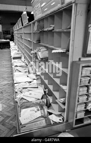The empty Mount Pleasant Sorting Office in London following strikes by postal workers Stock Photo