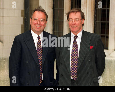 Gavin Masterton, Chief Operating Officer (left) and Peter Burt, Chief Executive of the Bank of Scotland at the Bank's headquarters in Threadneedle Street, London, where they announced the groups results for the half year ended 31 August 1999. Stock Photo