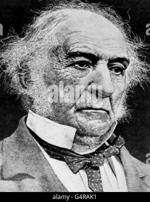 WILLIAM GLADSTONE, circa 1880.(1809-1898), Victorian Liberal leader, who gave a 4 hour and 45 minute budget speech in 1853. He was British Prime minister four times and, latterly, devoted much time to a Home Rule Bill for Ireland which was ultimately unsuccessful. Stock Photo