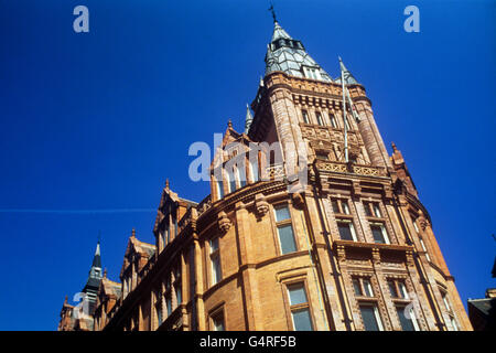 The Prudential Building in King Street and Queen Street, Nottingham. It was designed by Alfred Waterhouse and built between 1894 and 1897. Stock Photo