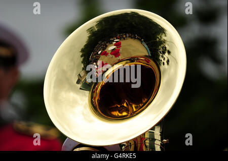 Athletics - IAAF World Championships 2011 - Day Eight - Daegu. A Brass band entertain the crowd Stock Photo