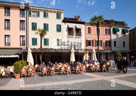 piazza sirmione castello alamy garda lake restaurant outdoor similar lombardy publicground cafe europe italy street