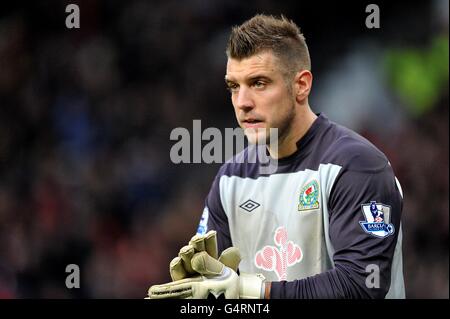 Soccer - Barclays Premier League - Manchester United v Blackburn Rovers - Old Trafford. Blackburn Rovers goalkeeper Mark Bunn Stock Photo