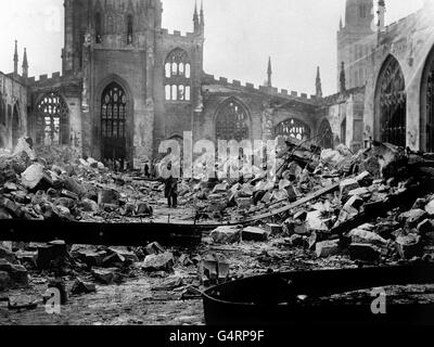 World War Two - British Empire - The Home Front - The Blitz - Coventry - 1940 Stock Photo