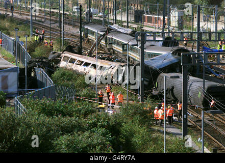 Ladbroke Grove Rail Crash Scene Stock Photo