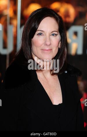 Kathleen Kennedy arriving for the UK premiere of War Horse, at the Odeon Leicester Square, London. Stock Photo