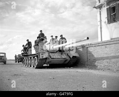The Suez Crisis - British Army - Port Said - 1956 Stock Photo