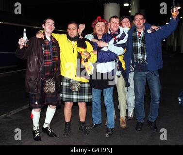 Soccer Fans/arrival Stock Photo