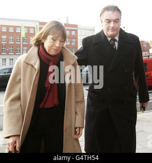 Ian Bailey and his partner Jules Thomas arrive at the Supreme Court in Dublin, where he faces extradition to France for questioning over the murder of film-maker Sophie Toscan du Plantier. Stock Photo