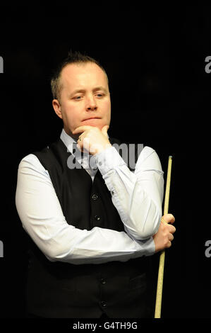 John Higgins in action during The Masters 2012 at Alexandra Palace, London. Stock Photo