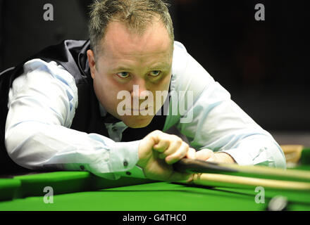 Snooker - The Masters 2012 - Day Three - Alexandra Palace. John Higgins in action during The Masters 2012 at Alexandra Palace, London. Stock Photo