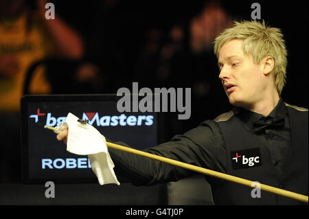 Snooker - The Masters 2012 - Day Three - Alexandra Palace. Neil Robertson in action during The Masters 2012 at Alexandra Palace, London. Stock Photo