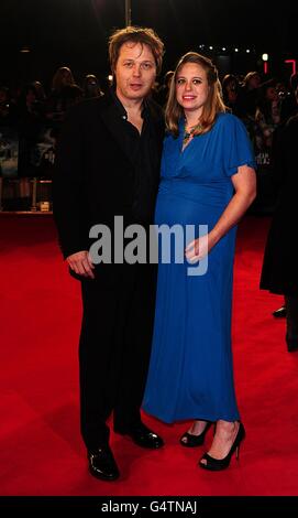 Shaun Dooley and wife Polly Cameron arriving for the world premiere of The Woman in Black, at The Royal Festival Hall, Southbank Centre, Belvedere Road, London. Stock Photo