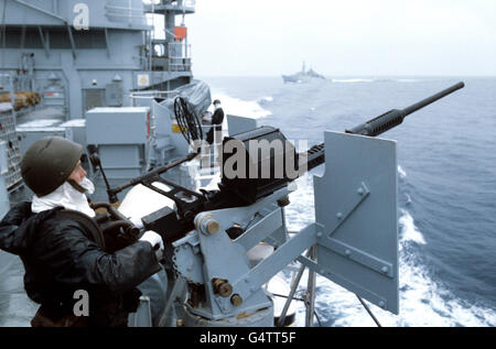 The Falklands War - Royal Navy - 1982 Stock Photo