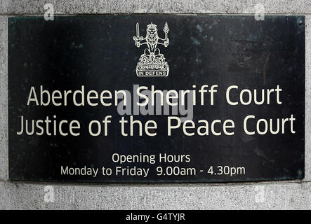 Aberdeen Sheriff Court. A general view of Aberdeen Sheriff Court Stock Photo