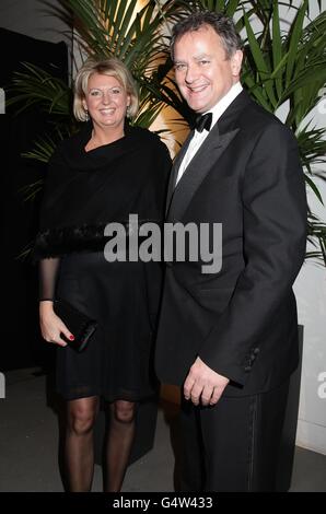 National Television Awards 2012 - Arrivals - London. Hugh Bonneville and wife Lulu Evans arriving for the 2012 NTA Awards at the O2, Greenwich, London Stock Photo