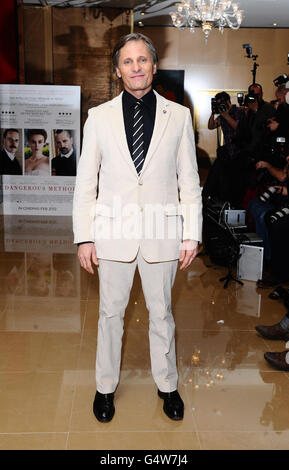 Viggo Mortensen arriving at the gala premiere of A Dangerous Method at The May Fair Hotel, London. Stock Photo