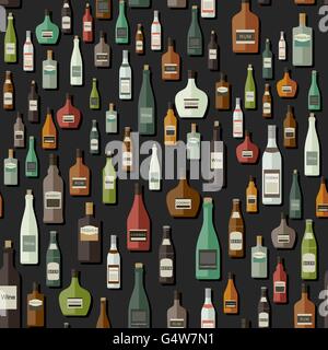 Bottles seamless pattern Stock Vector