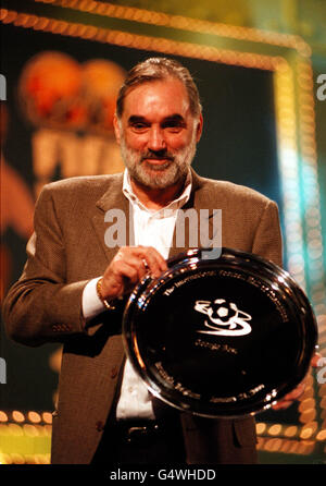 Former Manchester United footballer George Best after being inducted into the International Football Hall of Champions, at the FIFA World Player of the Year 1999 official ceremony in Brussels, Belgium. Rivaldo won the award for Player of the Year. Stock Photo