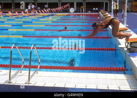 Barcelona Olympic Games 1992 - Swimming - Piscines Bernat Picornell, Montjuic Stock Photo