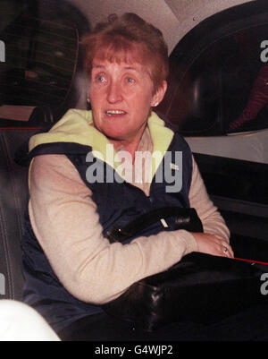 Peggy Gallagher, mother of Oasis stars, brothers Noel and Liam Gallagher, becomes a grandmother as she arrives at the Portland Hospital in London, where Noel's wife, Meg, gave birth to a daughter who they have named Anais. Stock Photo