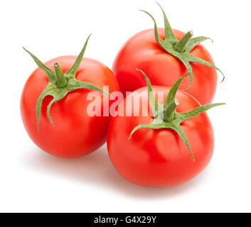 red tomatoes isolated Stock Photo